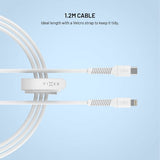 Fixed Kaapeli Liquid Silicone USB-C/Lightning 1.2m Valkoinen