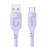 USAMS Lithe Series USB-A/USB-C -kaapeli 1,2 m, violetti