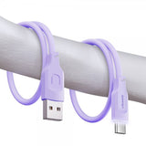 USAMS Lithe Series USB-A/USB-C -kaapeli 1,2 m, violetti