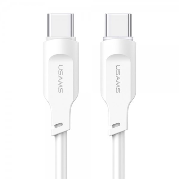 USAMS Kabel Lithe Series USB-C/USB-C 1.2 m Valkoinen