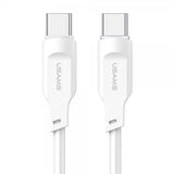 USAMS Kabel Lithe Series USB-C/USB-C 1.2 m Valkoinen