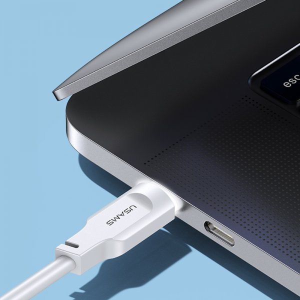 USAMS Kabel Lithe Series USB-C/USB-C 1.2 m Valkoinen