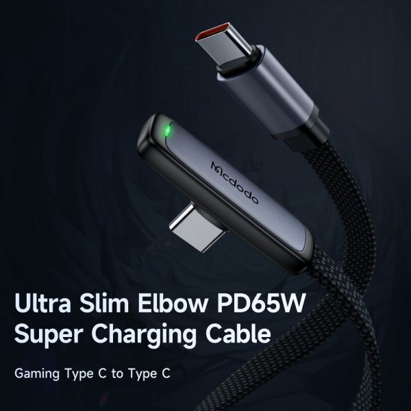 USB-C–USB-C-kulmakaapeli mobiilipelaamiseen 1,8 m