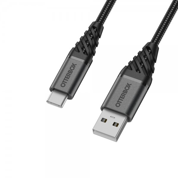 Otterbox-kaapeli Premium USB-C–USB-A-kaapeli 2 m Dark Ash