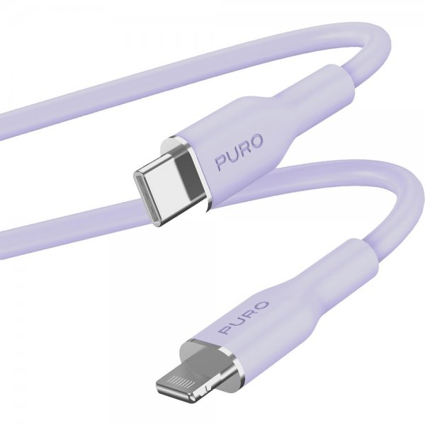 Puro Cable Soft Charge & Sync -kaapeli USB-C/Lightning 1,5 m Laventeli