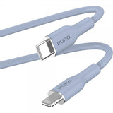 Puro Kaapeli Soft Charge & Sync -kaapeli USB-C/Lightning 1,5 m Vaaleansininen