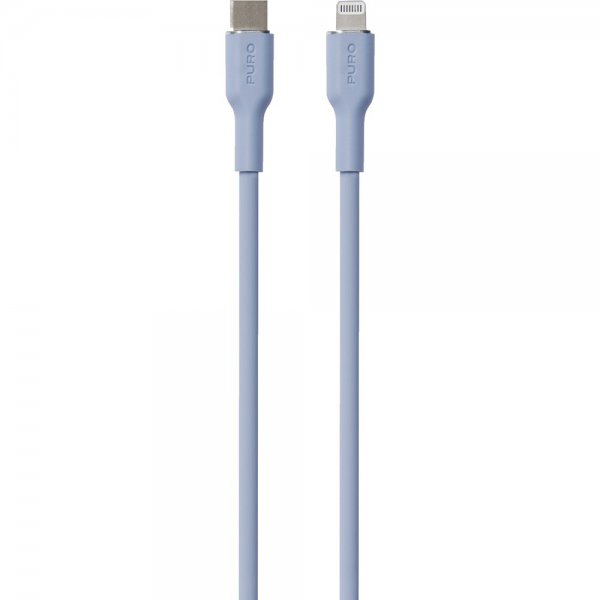 Puro Kaapeli Soft Charge & Sync -kaapeli USB-C/Lightning 1,5 m Vaaleansininen