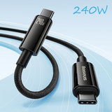 Baseus Kabel Tungsten Gold Fast Charging -lataus- ja datakaapeli 240W USB-C/USB-C 1m