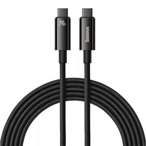 Baseus Kabel Tungsten Gold Fast Charging -lataus- ja datakaapeli 240W USB-C/USB-C 1m