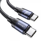USAMS-kaapeli U71 nailon USB-C/USB-C 3 m