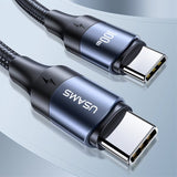 USAMS-kaapeli U71 nailon USB-C/USB-C 3 m