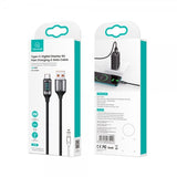 USAMS-kaapeli U78 Display USB-A/USB-C 1,2 m Musta