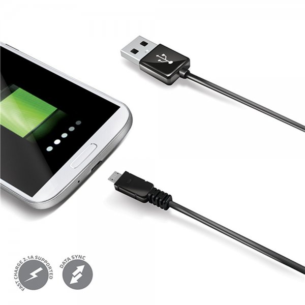 Celly USB-A–Micro-USB-kaapeli 1 m, musta