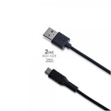 Celly USB-A–USB-C-kaapeli 2 m, musta
