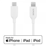 Deltaco-kaapeli USB-C–Lightning-kaapeli 1m Valkoinen