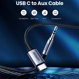 Ugreen USB-C–3,5 mm AUX -kaapeli 1 m