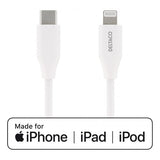 Deltaco USB-C–Lightning-kaapeli 2 metriä, valkoinen