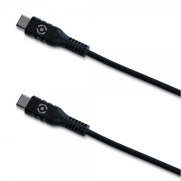 Celly USB-C/USB-C -kaapeli 60W 1m Musta
