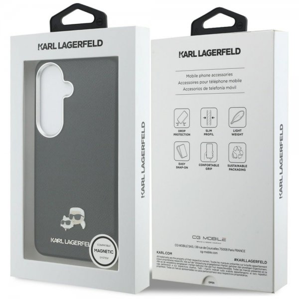 Karl Lagerfeld Samsung Galaxy S26 Plus Saffiano MagSafe -kuori, musta