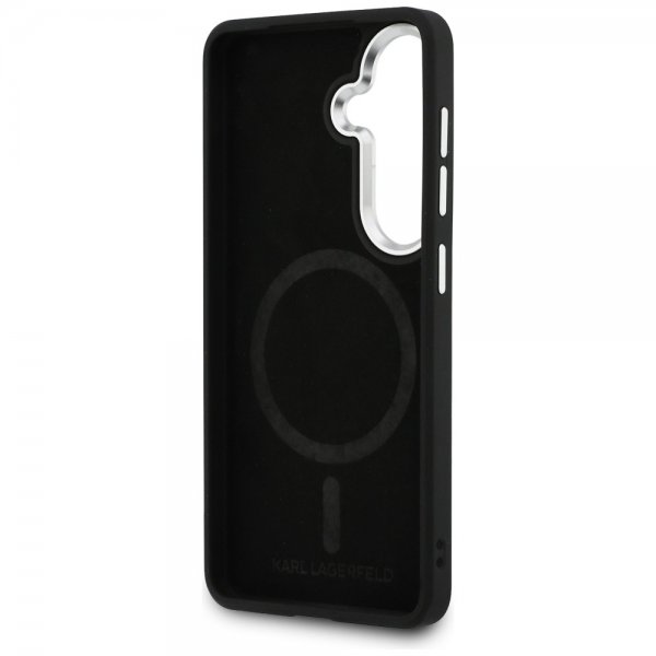Karl Lagerfeld Samsung Galaxy S26 Kuori Perforoitu Logo MagSafe Musta