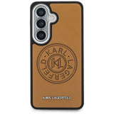 Karl Lagerfeld Samsung Galaxy S26 -kuori, rei'itetty logo, MagSafe, ruskea