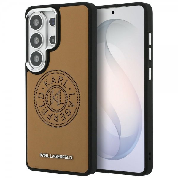 Karl Lagerfeld Samsung Galaxy S26 Ultra Kuoret Perforated Logo MagSafe Ruskea