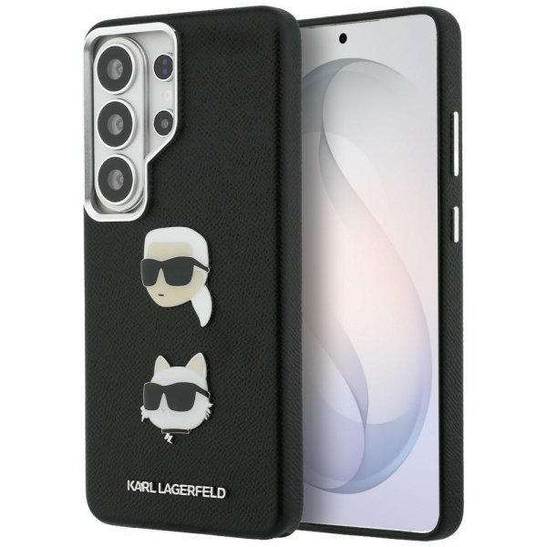 Karl Lagerfeld Samsung Galaxy S26 Ultra Saffiano Karl & Choupette -suojakuori, musta