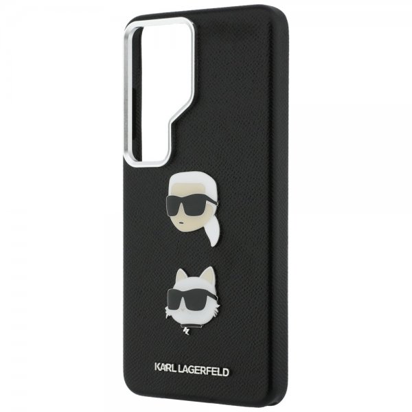 Karl Lagerfeld Samsung Galaxy S26 Ultra Saffiano Karl & Choupette -suojakuori, musta