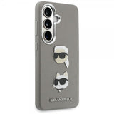 Karl Lagerfeld Samsung Galaxy S26 Saffiano Karl & Choupette -suojakuori, hopea