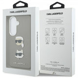 Karl Lagerfeld Samsung Galaxy S26 Saffiano Karl & Choupette -suojakuori, hopea