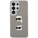 Karl Lagerfeld Samsung Galaxy S26 Ultra Saffiano Karl & Choupette Silver -suojakuori