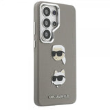 Karl Lagerfeld Samsung Galaxy S26 Ultra Saffiano Karl & Choupette Silver -suojakuori