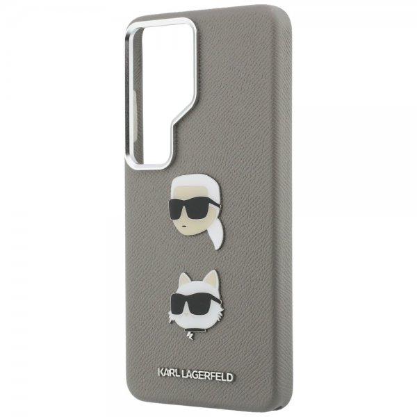 Karl Lagerfeld Samsung Galaxy S26 Ultra Saffiano Karl & Choupette Silver -suojakuori