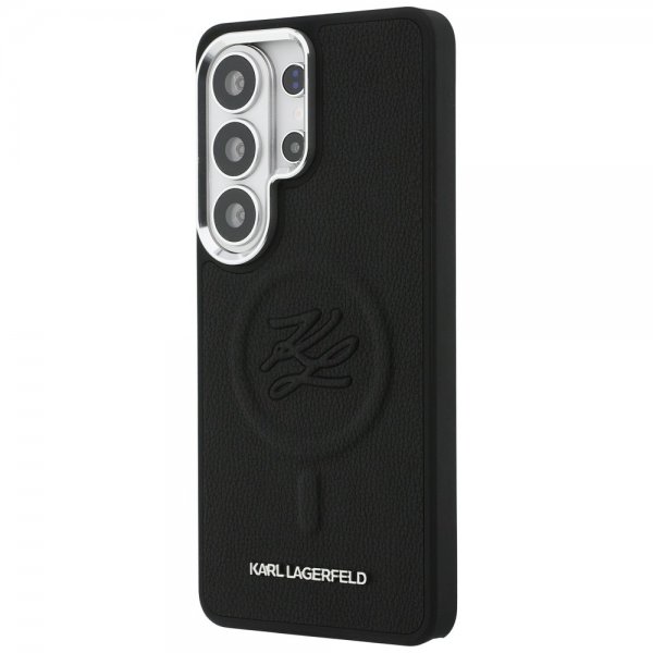 Karl Lagerfeld Samsung Galaxy S26 Ultra -kuori, kohokuvioitu MagSafe, musta