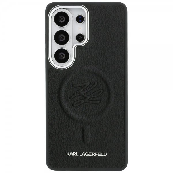 Karl Lagerfeld Samsung Galaxy S26 Ultra -kuori, kohokuvioitu MagSafe, musta