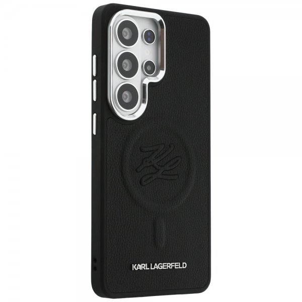 Karl Lagerfeld Samsung Galaxy S26 Ultra -kuori, kohokuvioitu MagSafe, musta