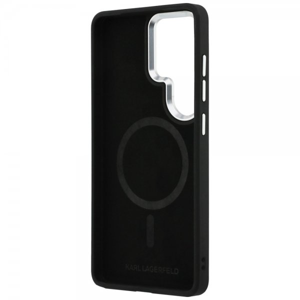 Karl Lagerfeld Samsung Galaxy S26 Ultra -kuori, kohokuvioitu, MagSafe, ruskea