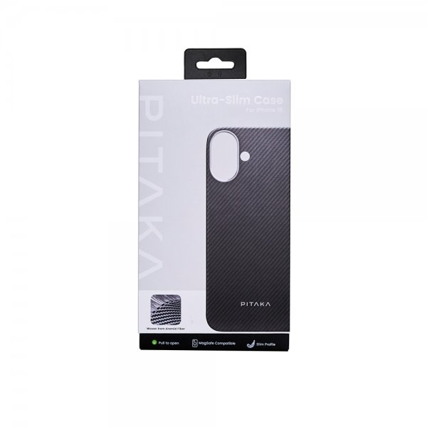 Pitaka iPhone 16 -suojakuori ultraohut MagSafe musta/harmaa twill