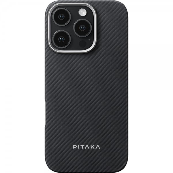 Pitaka iPhone 16 Pro Kuori Ultra-Slim Case MagSafe Musta/Harmaa Twill