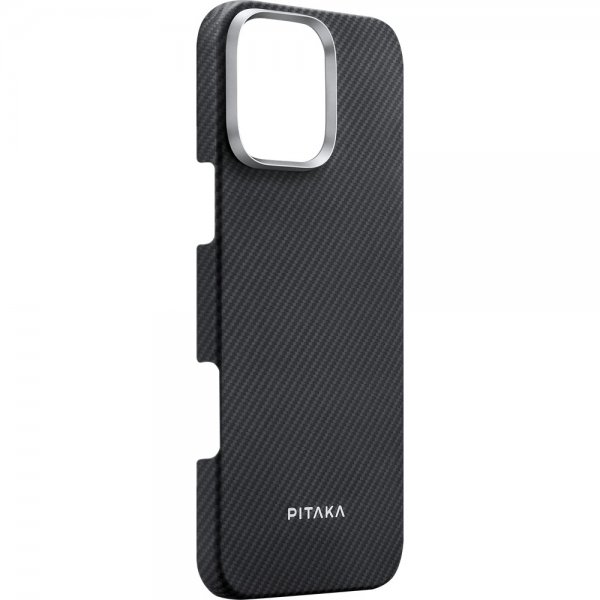 Pitaka iPhone 16 Pro Kuori Ultra-Slim Case MagSafe Musta/Harmaa Twill