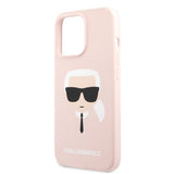 Karl Lagerfeld iPhone 13 Pro Max Suojakuori Liquid Silicone Vaaleanpunainen