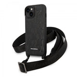 Karl Lagerfeld iPhone 14 -suojakuori Crossbody Strap Musta