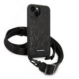 Karl Lagerfeld iPhone 14 -suojakuori Crossbody Strap Musta
