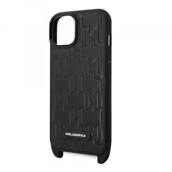 Karl Lagerfeld iPhone 14 -suojakuori Crossbody Strap Musta