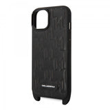 Karl Lagerfeld iPhone 14 -suojakuori Crossbody Strap Musta