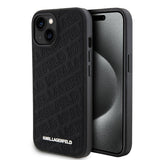 Karl Lagerfeld iPhone 15 Suojakuori Quilted K Pattern Musta