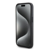 Karl Lagerfeld iPhone 15 Suojakuori Quilted K Pattern Musta