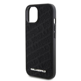 Karl Lagerfeld iPhone 15 Suojakuori Quilted K Pattern Musta