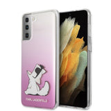 Karl Lagerfeld Samsung Galaxy S21 Plus -suojakuori Choupette Transparent Pink