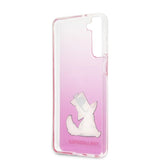 Karl Lagerfeld Samsung Galaxy S21 Plus -suojakuori Choupette Transparent Pink